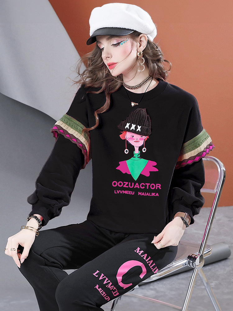 Cartoon print sweatshirt