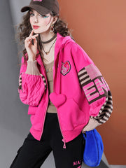 fuchsia hooded jacket