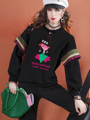 Women’s ruffled sleeve sweatshirt